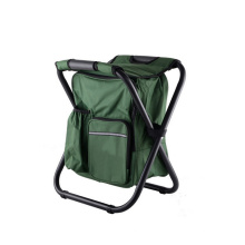Hot selling cheap outdoor folding metal chairs folded cooler bag camping chair